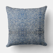 ウィリアムモリスヴィンテージウィロー離れズダークブルー クッション (裏面)