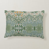 ウィリアムモリスヴィンテージガーデングリーンブルーイエロー アクセントクッション (裏面)