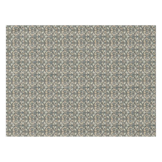 ウィリアムモリスヴィンテージキツネ&グレープつる植物パターン テーブルクロス (正面(横))