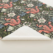 ウィリアムモリスヴィンテージコンプトンフローラルパターン シェルパブランケット (3/4)