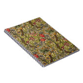 ウィリアムモリスヴィンテージゴールデンリリーフローラデザイン ノートブック (右側)