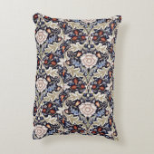 ウィリアムモリスヴィンテージセブンブルーフローラ花 アクセントクッション (裏面(縦))