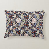 ウィリアムモリスヴィンテージセブンブルーフローラ花 アクセントクッション (裏面)