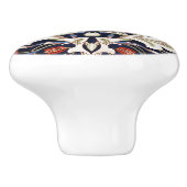 ウィリアムモリスヴィンテージセブンブルーフローラ花 セラミックノブ (側面)