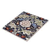 ウィリアムモリスヴィンテージセブンブルーフローラ花 タイル (側面)