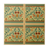 ウィリアムモリスヴィンテージデザイン、ウィローバフ瓦葺 タイル (正面)