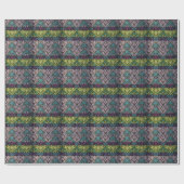 ウィリアムモリスヴィンテージバラとリリーピンクイエロー ラッピングペーパー (フラット)