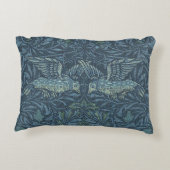 ウィリアムモリスヴィンテージバードブロージブルー アクセントクッション (裏面)