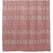 ウィリアムモリスヴィンテージピンクブラザーラビットバード シャワーカーテン (正面)