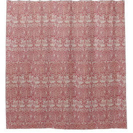 ウィリアムモリスヴィンテージピンクブラザーラビットバード シャワーカーテン