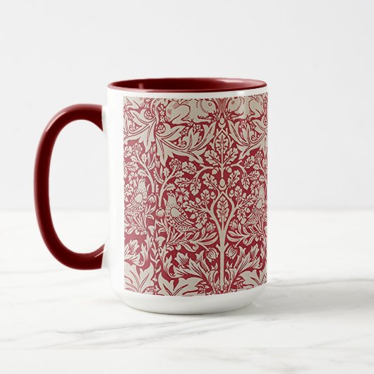 ウィリアムモリスヴィンテージピンクブラザーラビットバード マグカップ (左)