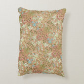 ウィリアムモリスヴィンテージピンクブルーホワイトグリーン アクセントクッション (裏面(縦))