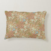 ウィリアムモリスヴィンテージピンクブルーホワイトグリーン アクセントクッション (裏面)