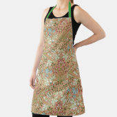 ウィリアムモリスヴィンテージピンクブルーホワイトグリーン エプロン (インサイチュ)