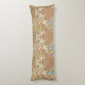 ウィリアムモリスヴィンテージピンクブルーホワイトグリーン ボディピロー (裏面 (縦))