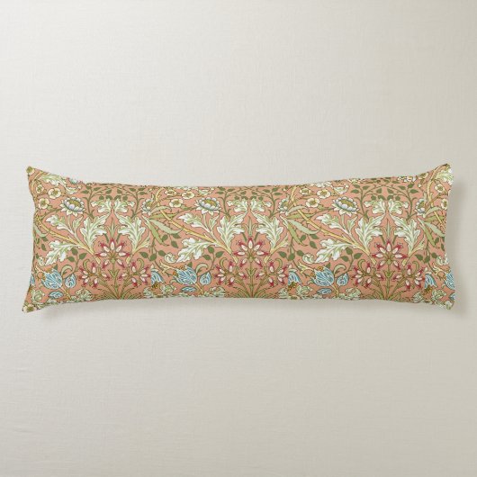 ウィリアムモリスヴィンテージピンクブルーホワイトグリーン ボディピロー (正面)