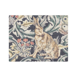 ウィリアムモリスヴィンテージフォレストラビットバニー メタルプリント