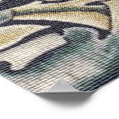 ウィリアムモリスヴィンテージフォレストラビットフローラ ポスター (角)