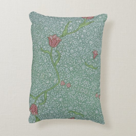 ウィリアムモリスヴィンテージフラワーズガーデンチューリップ アクセントクッション (裏面(縦))