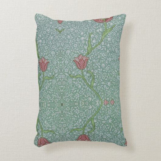 ウィリアムモリスヴィンテージフラワーズガーデンチューリップ アクセントクッション (正面(垂直))