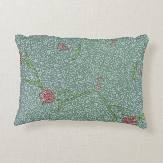 ウィリアムモリスヴィンテージフラワーズガーデンチューリップ アクセントクッション (裏面)