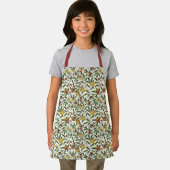 ウィリアムモリスヴィンテージフルーツイエローレッドグリーン エプロン (インサイチュ)