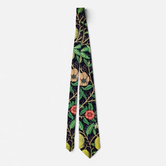 ウィリアムモリスヴィンテージフルーツパターンネックタイ ネクタイ (裏面)