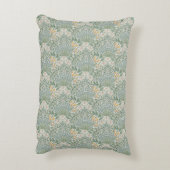 ウィリアムモリスヴィンテージフローライエローブルーガーデン アクセントクッション (裏面(縦))