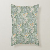 ウィリアムモリスヴィンテージフローライエローブルーガーデン アクセントクッション (正面(垂直))