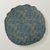 ウィリアムモリスヴィンテージフローラグリーンブルーオーチャード ラウンドクッション (裏面)