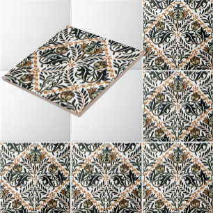 ウィリアムモリスヴィンテージフローラダイヤモンドパターン タイル