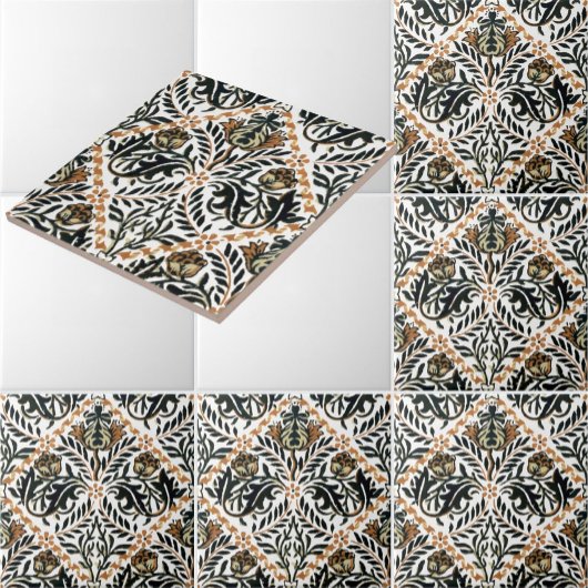 ウィリアムモリスヴィンテージフローラダイヤモンドパターン タイル