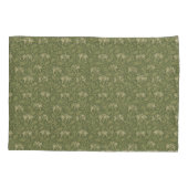 ウィリアムモリスヴィンテージフローラハニーサックルグリーン 枕カバー (裏面)