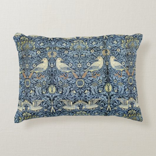 ウィリアムモリスヴィンテージフローラバード アクセントクッション (正面)