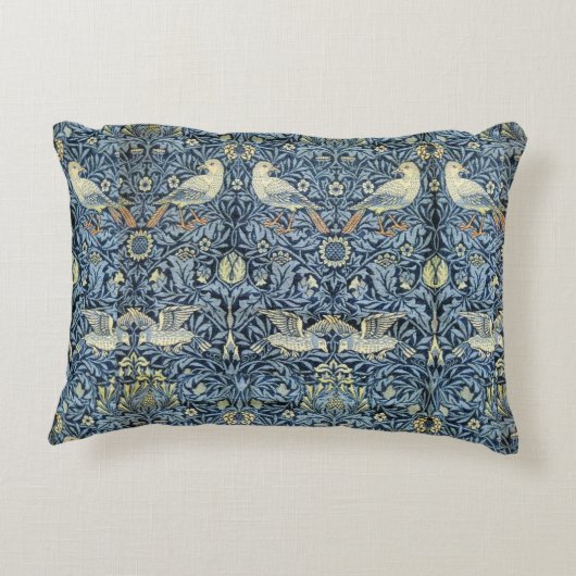 ウィリアムモリスヴィンテージフローラバード アクセントクッション (裏面)