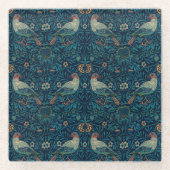 ウィリアムモリスヴィンテージフローラバード ガラスコースター (正面)