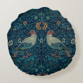 ウィリアムモリスヴィンテージフローラバード ラウンドクッション (裏面)