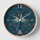 ウィリアムモリスヴィンテージフローラバード 壁時計 (正面)