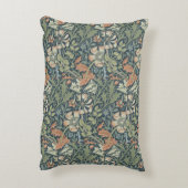 ウィリアムモリスヴィンテージフローラピンクグリーンコンプトン アクセントクッション (裏面(縦))