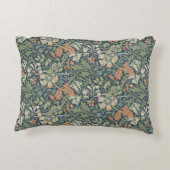 ウィリアムモリスヴィンテージフローラピンクグリーンコンプトン アクセントクッション (裏面)