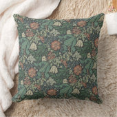 ウィリアムモリスヴィンテージフローラピンクグリーンコンプトン クッション (ブランケット)