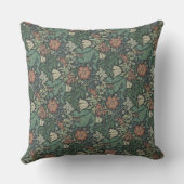 ウィリアムモリスヴィンテージフローラピンクグリーンコンプトン クッション (裏面)