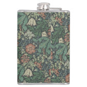 ウィリアムモリスヴィンテージフローラピンクグリーンコンプトン フラスク (裏面)