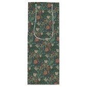 ウィリアムモリスヴィンテージフローラピンクグリーンコンプトン ワインギフトバッグ (正面)