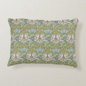 ウィリアムモリスヴィンテージフローラピンクグリーンマートル アクセントクッション (裏面)