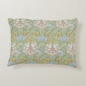 ウィリアムモリスヴィンテージフローラピンクグリーンマートル アクセントクッション (裏面)