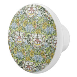 ウィリアムモリスヴィンテージフローラピンクグリーンマートル セラミックノブ