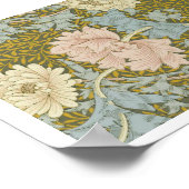 ウィリアムモリスヴィンテージフローラピンク菊 ポスター (角)