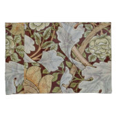 ウィリアムモリスヴィンテージフローラフラワーホワイトレッド 枕カバー (正面右)