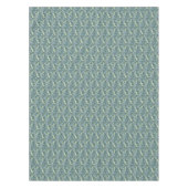 ウィリアムモリスヴィンテージフローラブルーグリーンワカメ テーブルクロス (正面)